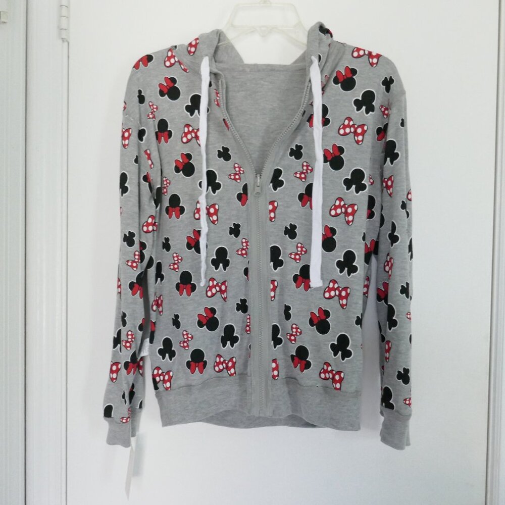 NWT Disney Minnie Mouse reversible zippered hoodie size S